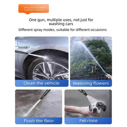 𝐔𝐒 𝐎𝐟𝐟𝐢𝐜𝐢𝐚𝐥 𝐒𝐭𝐨𝐫𝐞|High-Pressure Car Wash Hose Nozzle with Quick Connectors Included – Home Garden Spray Gun for Cars, Patios & Driveways