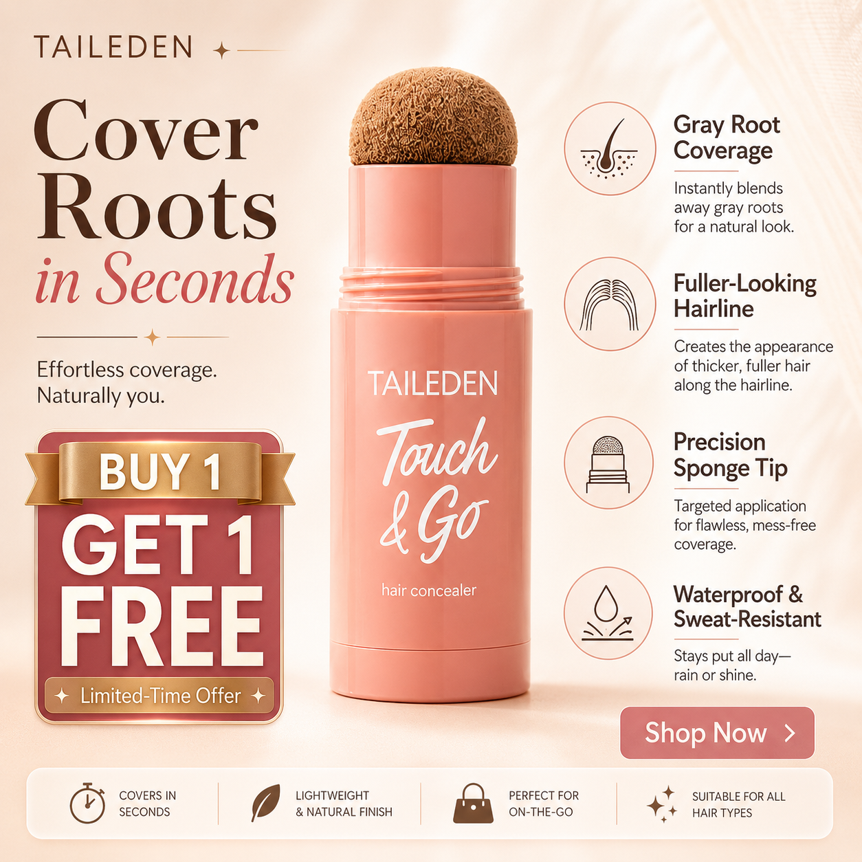 🎉BUY 1 GET 1 FREE🎉Touch & Go Hair Concealer