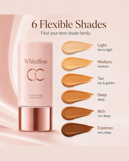 CC Color-Correcting Tinted Serum – Lightweight, Shade-Adaptive Coverage with 24H Hydration & 16H Waterproof Wear