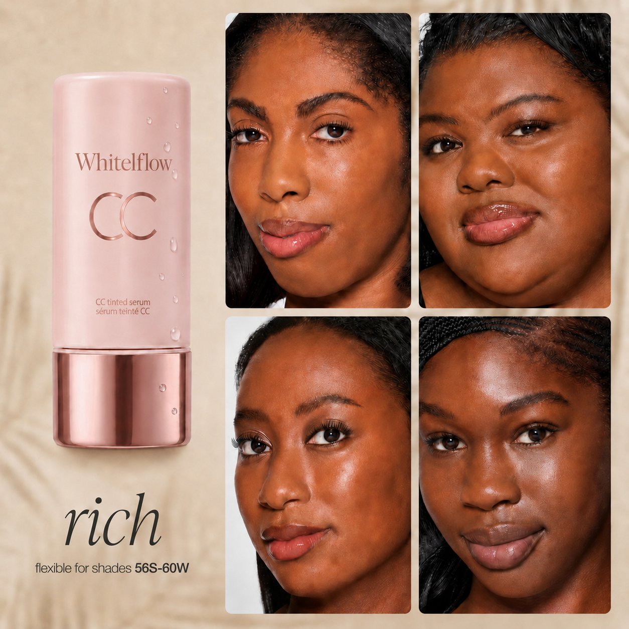 CC Color-Correcting Tinted Serum – Lightweight, Shade-Adaptive Coverage with 24H Hydration & 16H Waterproof Wear