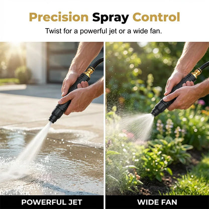 𝐔𝐒 𝐎𝐟𝐟𝐢𝐜𝐢𝐚𝐥 𝐒𝐭𝐨𝐫𝐞|High-Pressure Car Wash Hose Nozzle with Quick Connectors Included – Home Garden Spray Gun for Cars, Patios & Driveways